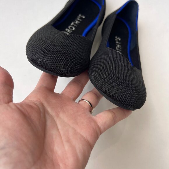 Rothy’s The Flat Women’s Black Solid Knit Flats, Size 6 - Picture 3 of 7